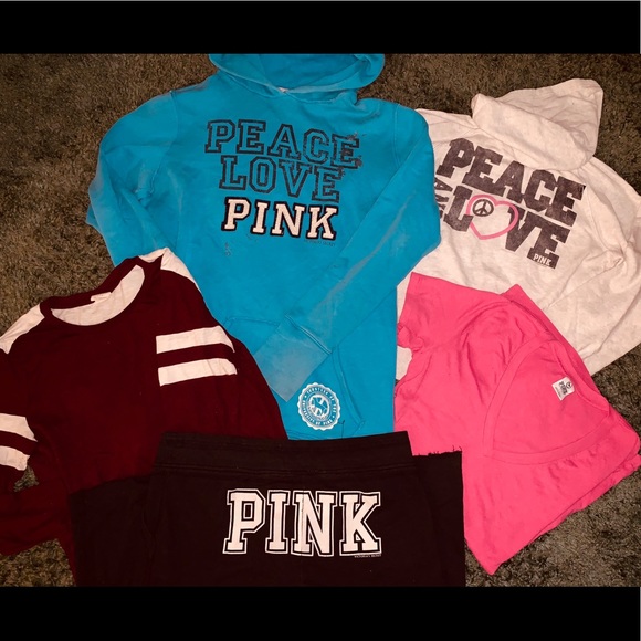 PINK Victoria's Secret Tops - Pink Bundle Good Condition Size Large